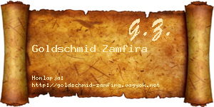 Goldschmid Zamfira névjegykártya